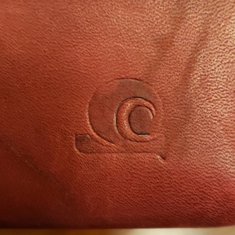 Vtg Top Grain Cowhide Leather Checkbook Wallet
